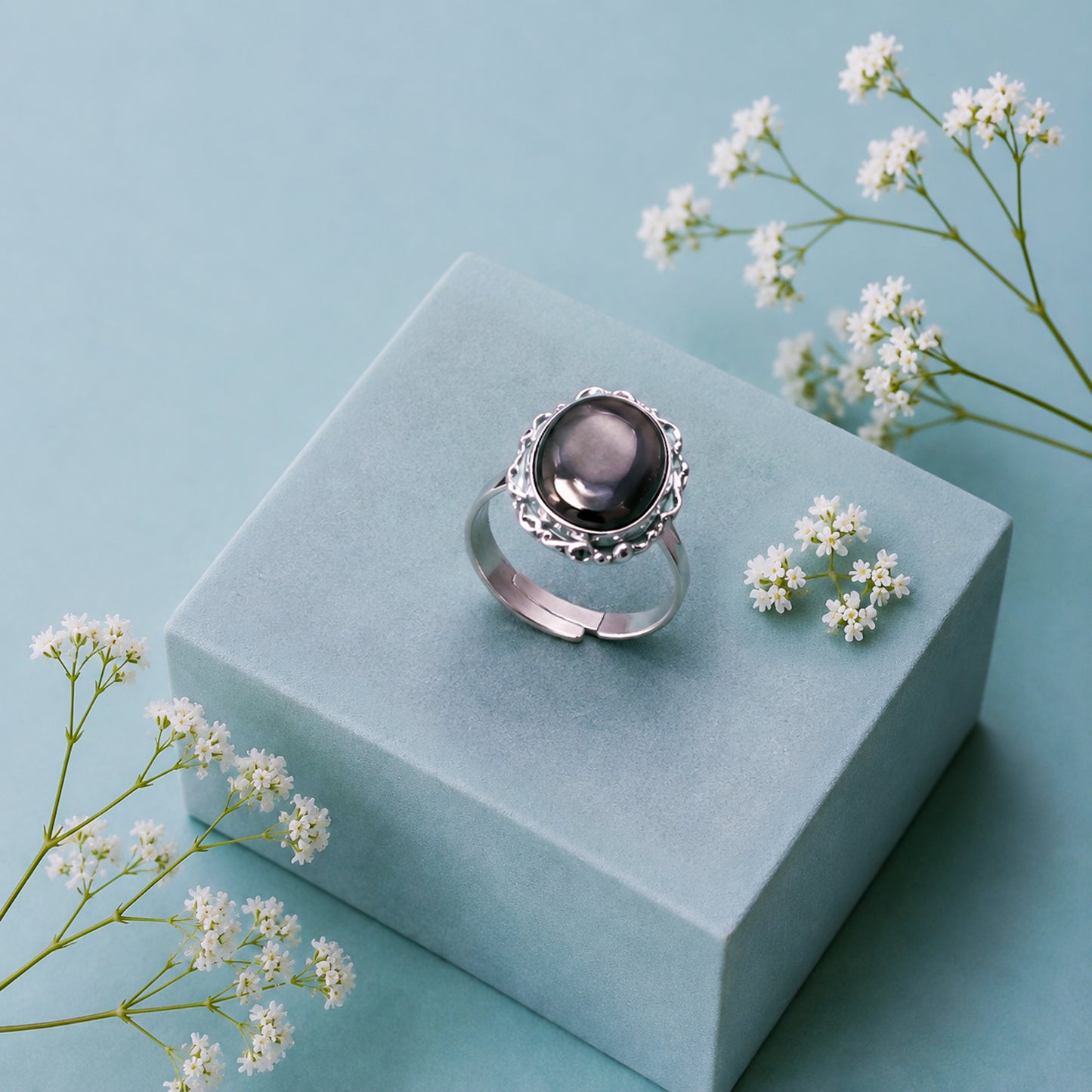 Polished Pyrite Ring