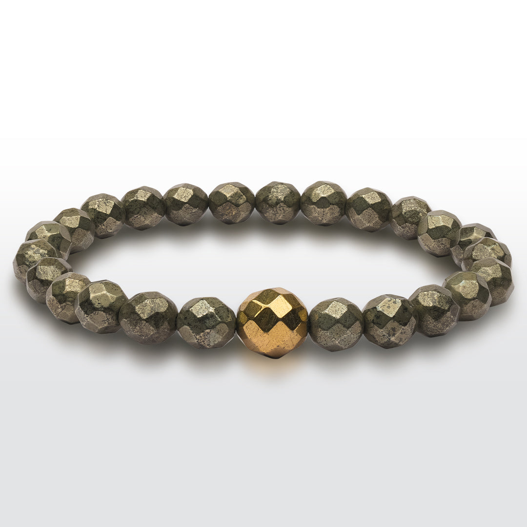 Pyrite Daimond Cut Bracelet