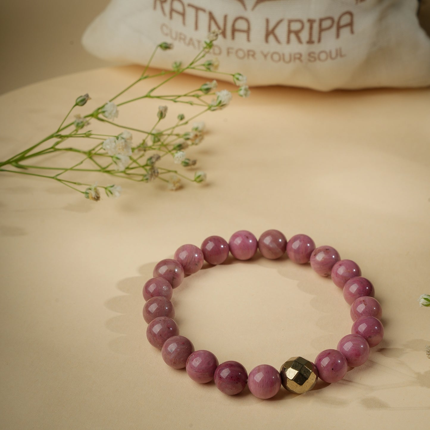 AAA Pink Rhodocrosite Wristlet