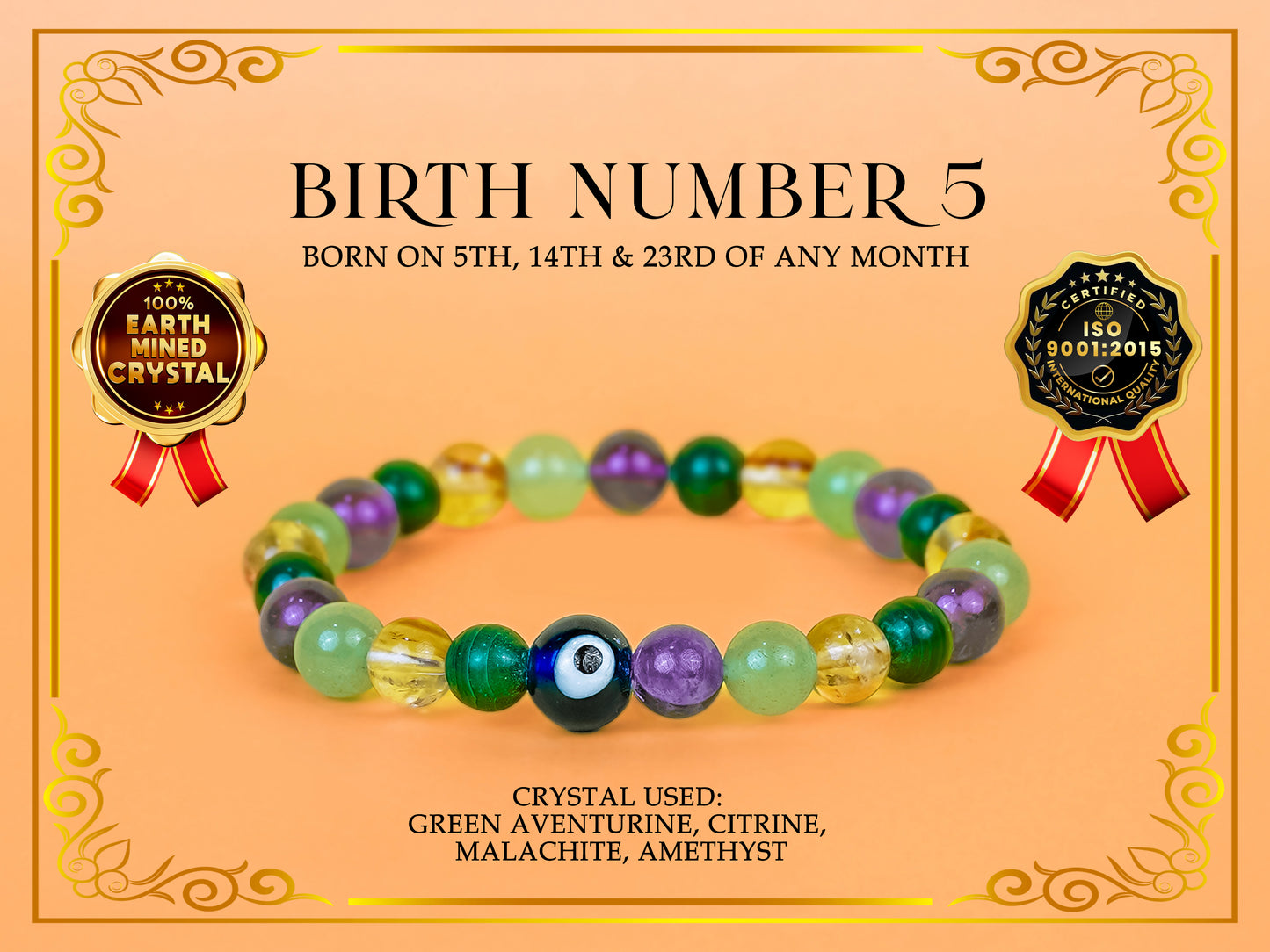 Birth Number 5 Bracelet