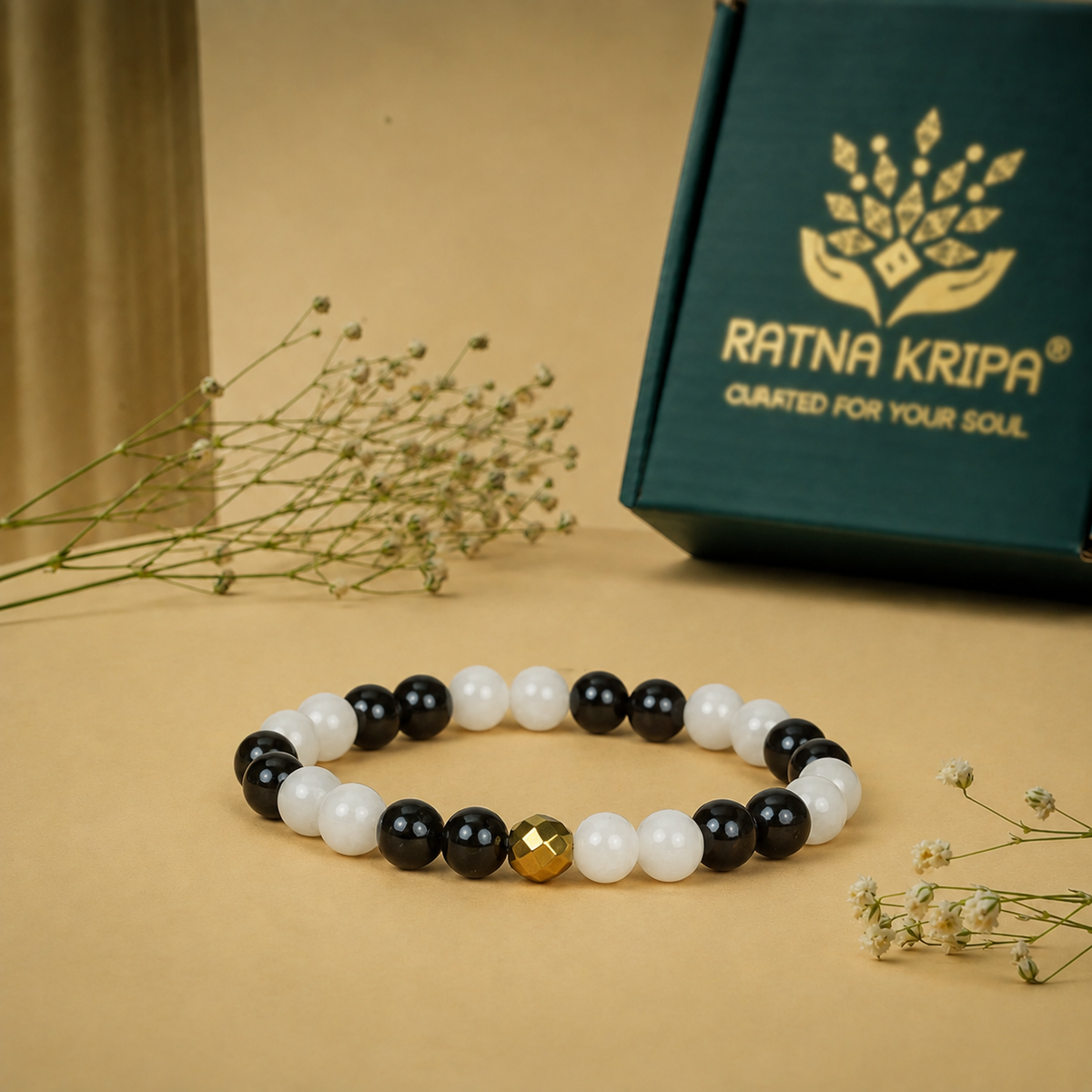 Black Obsidian & Milky Quartz Bracelet – For Scorpio: Protection, Grounding & Emotional Balance