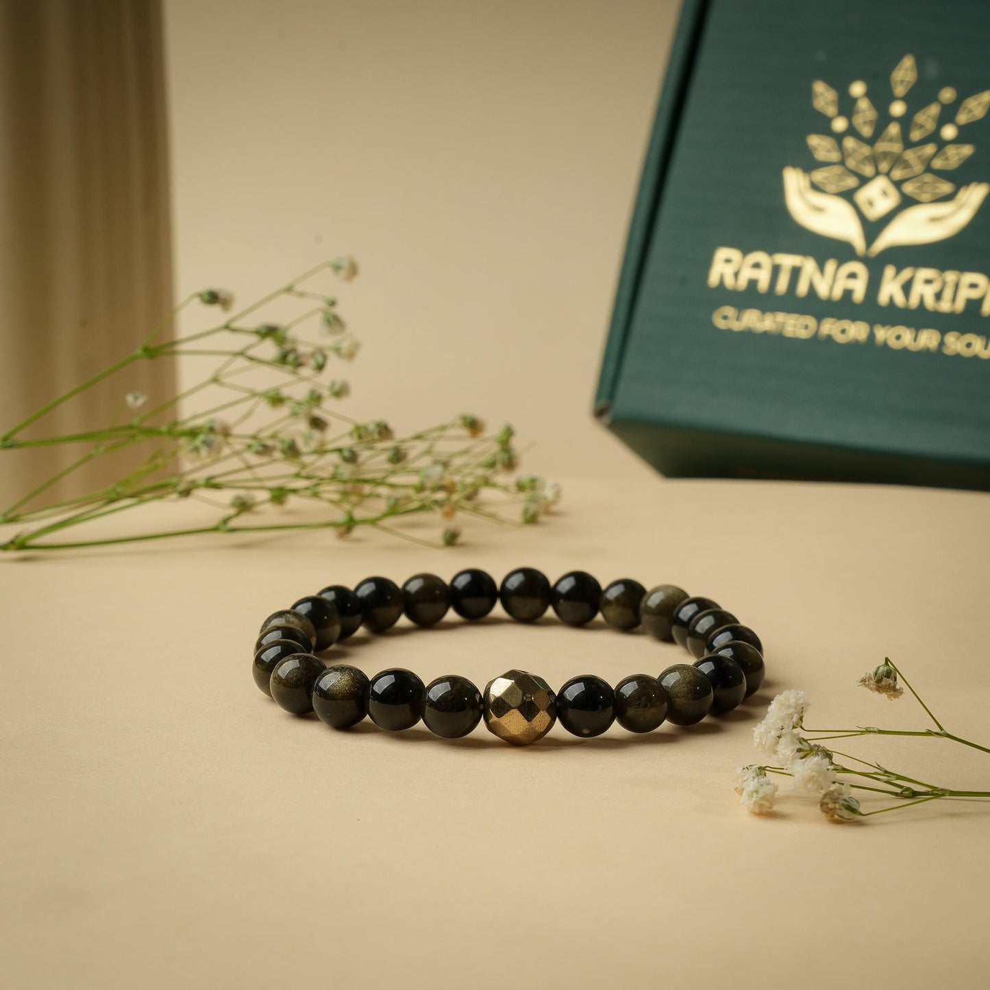 Black Gold Obsidian Bracelet