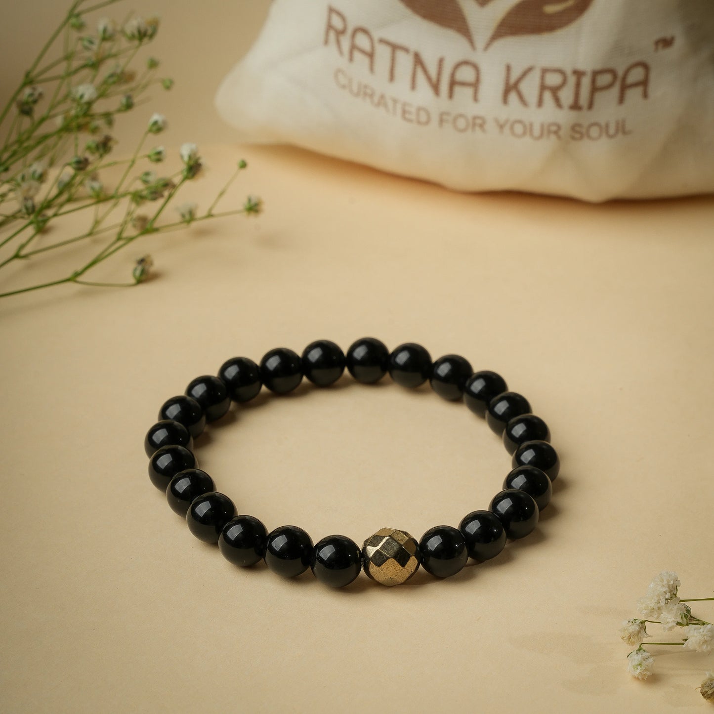 Black Obsidian Wristlet