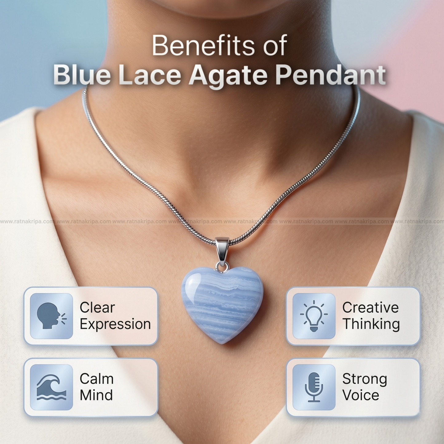 Blue Lace Agate Pendant
