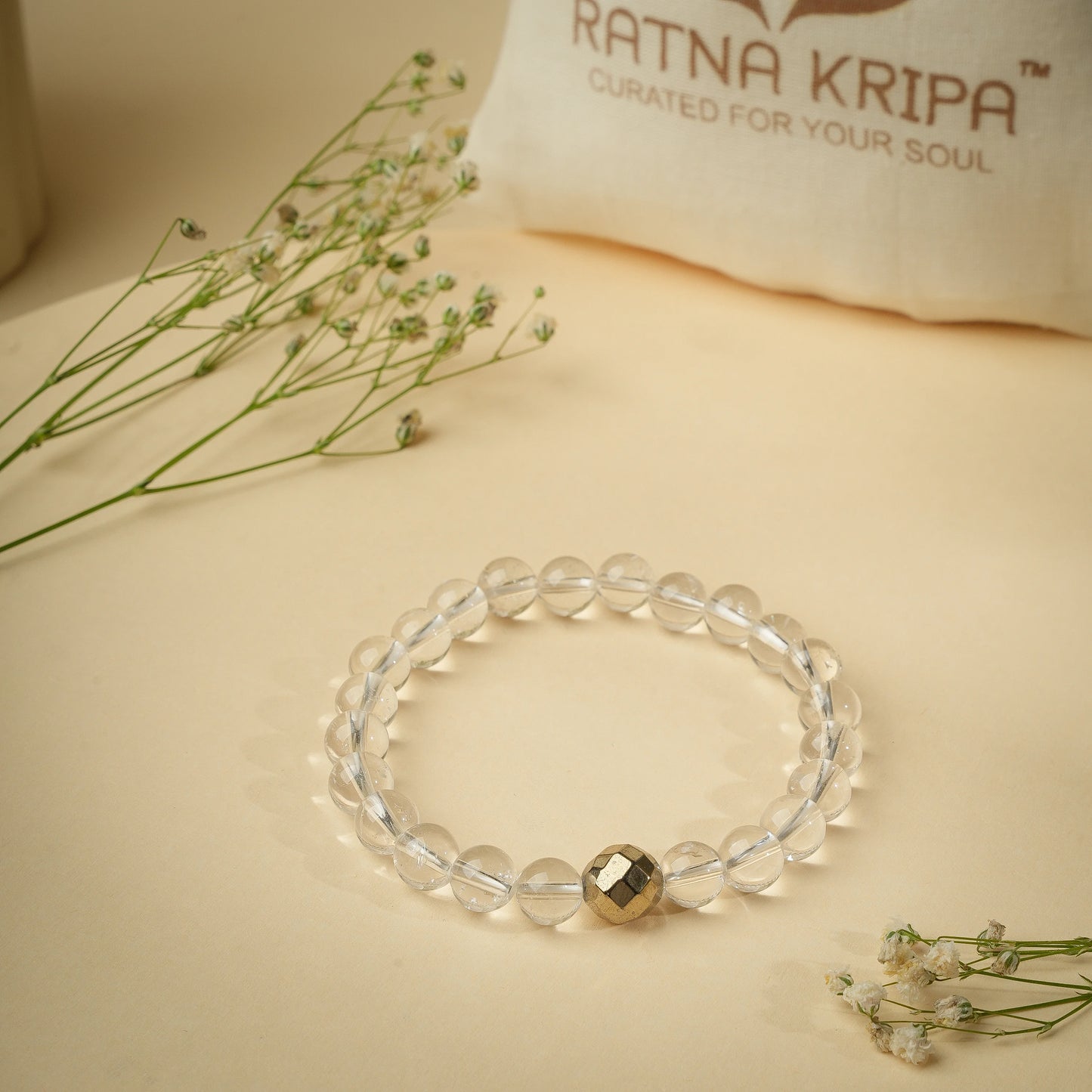 Clear Quartz Wristlet
