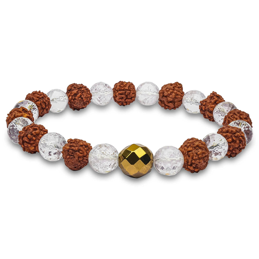 Diamond Cut Clear Quartz Indonesian Bracelet WB