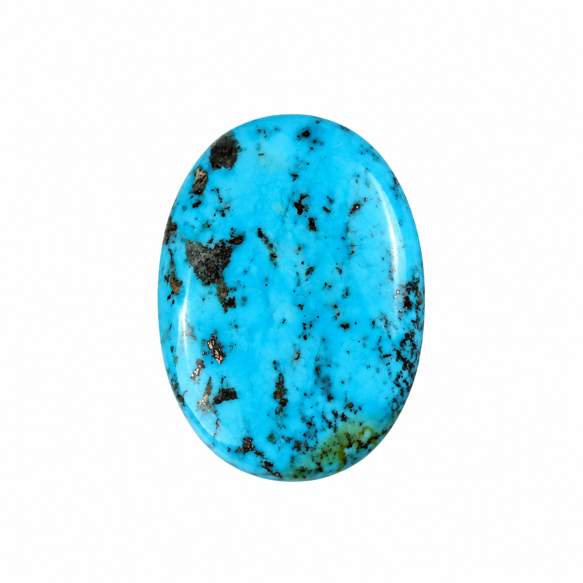 Iranian Firoza Turquoise Gemstone – Blue with Pyrite Matrix – 79.83 Ratti