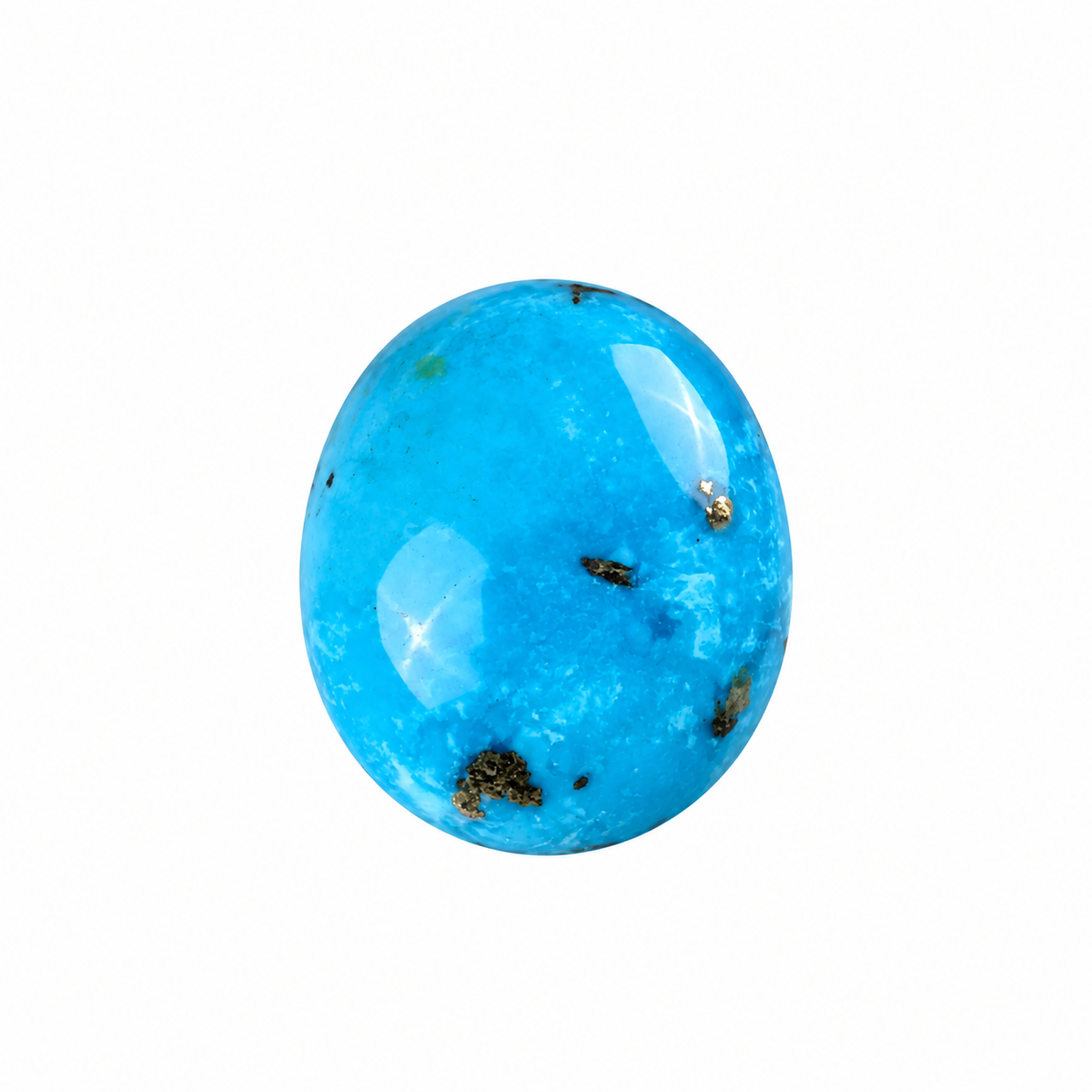 Iranian Firoza Turquoise – Blue with Pyrite Matrix – 71.85 Ratti