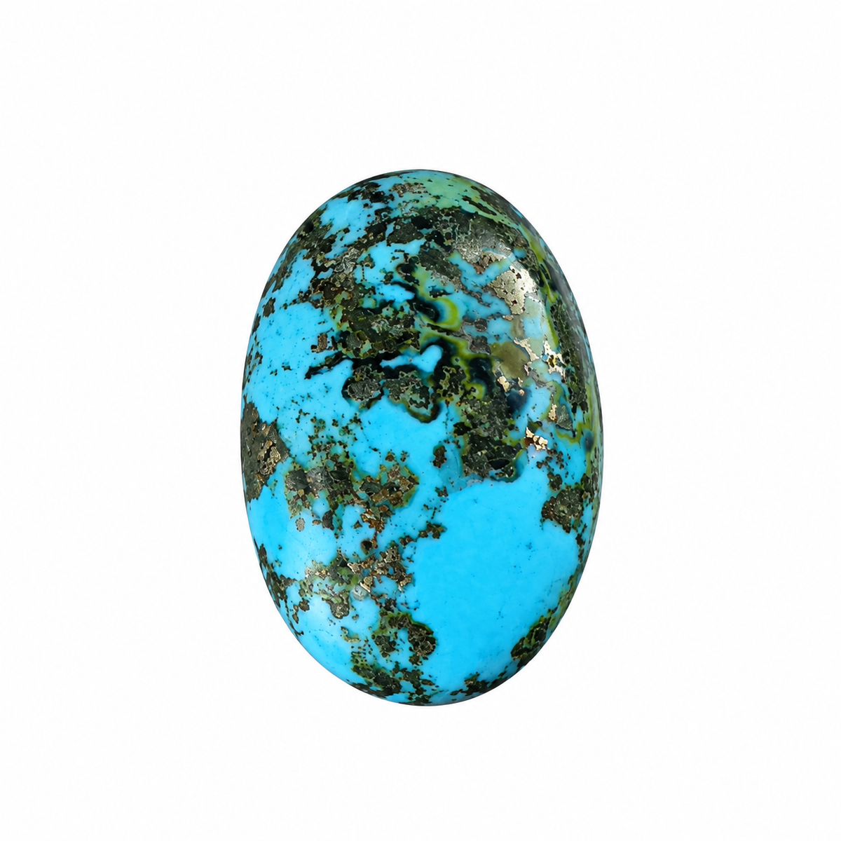 Iranian Firoza Turquoise – Blue with Pyrite Matrix – 52.73 Ratti