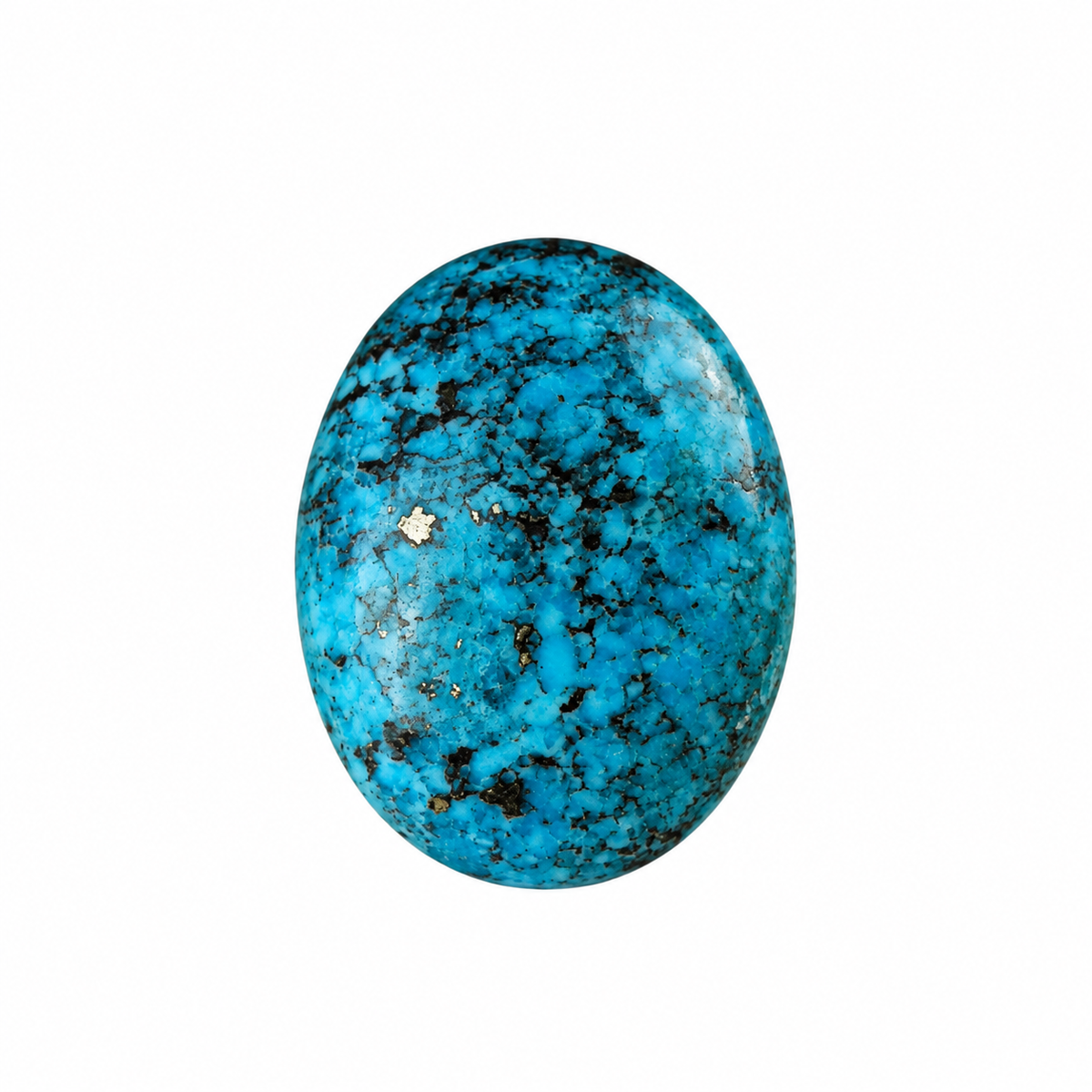 Iranian Firoza Turquoise – Blue with Pyrite Matrix – 42.57 Ratti