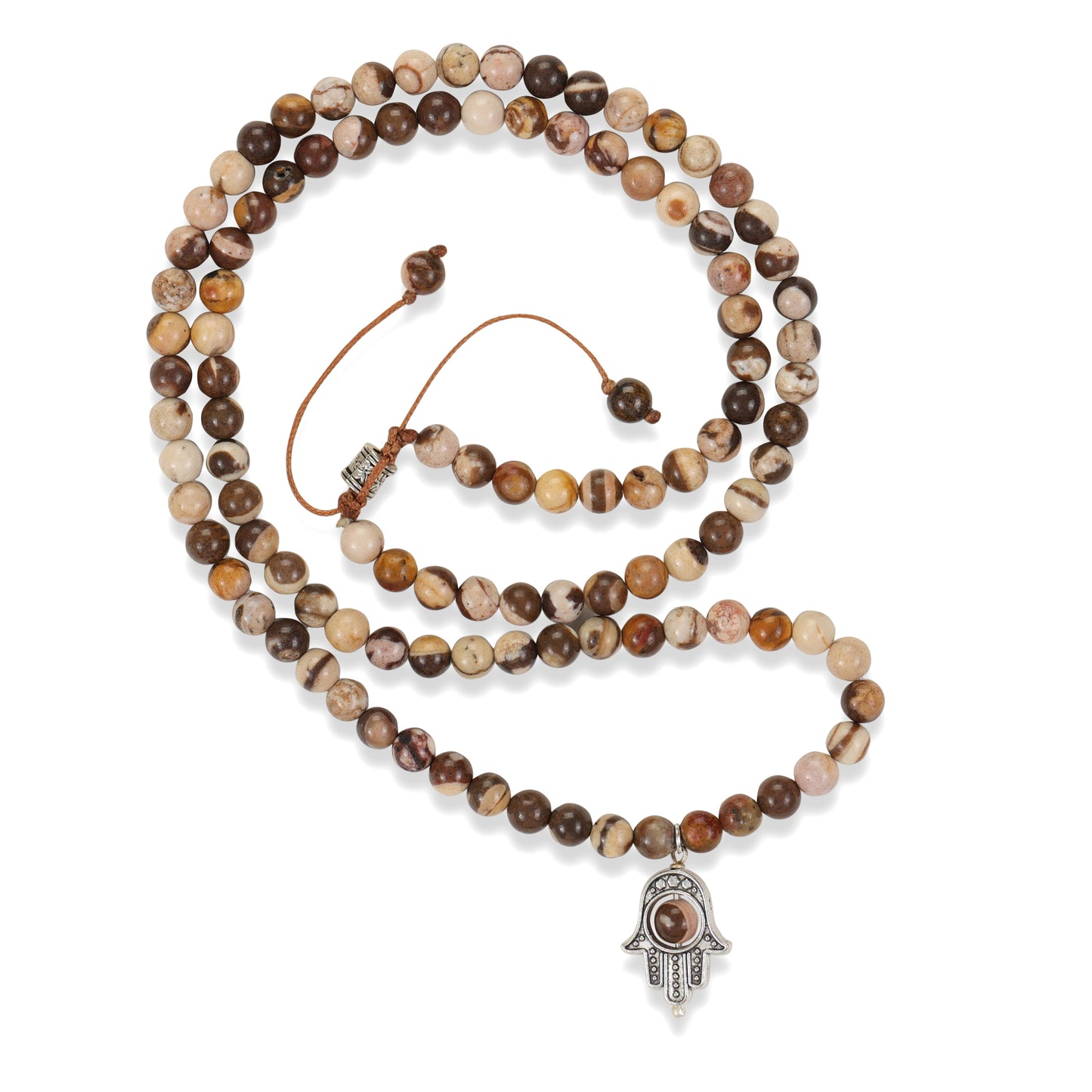 Picture Jasper Mala 108 Beads - Stone of Insight & Earth Connection