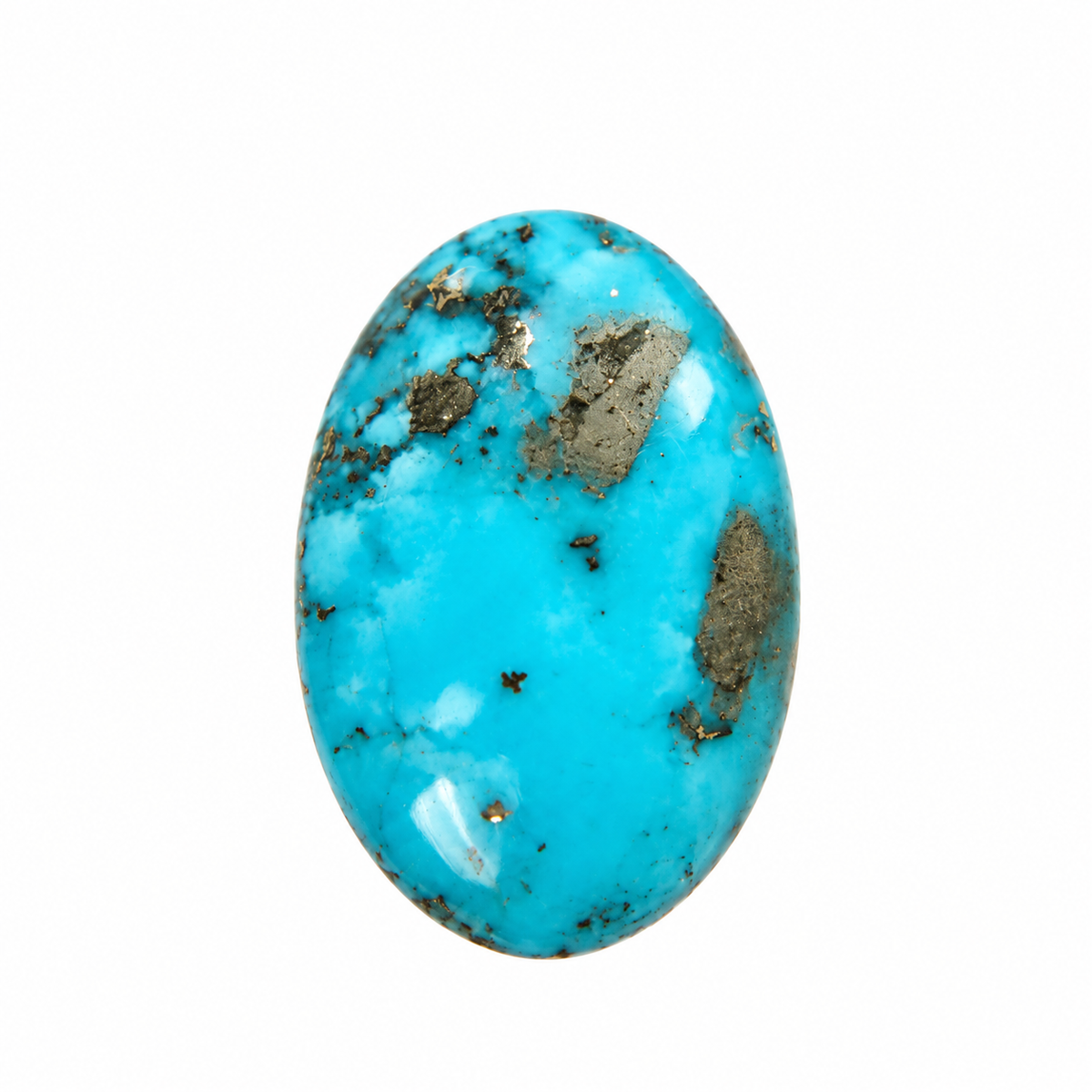Iranian Firoza Turquoise – Blue with Pyrite Matrix – 9.17 Ratti