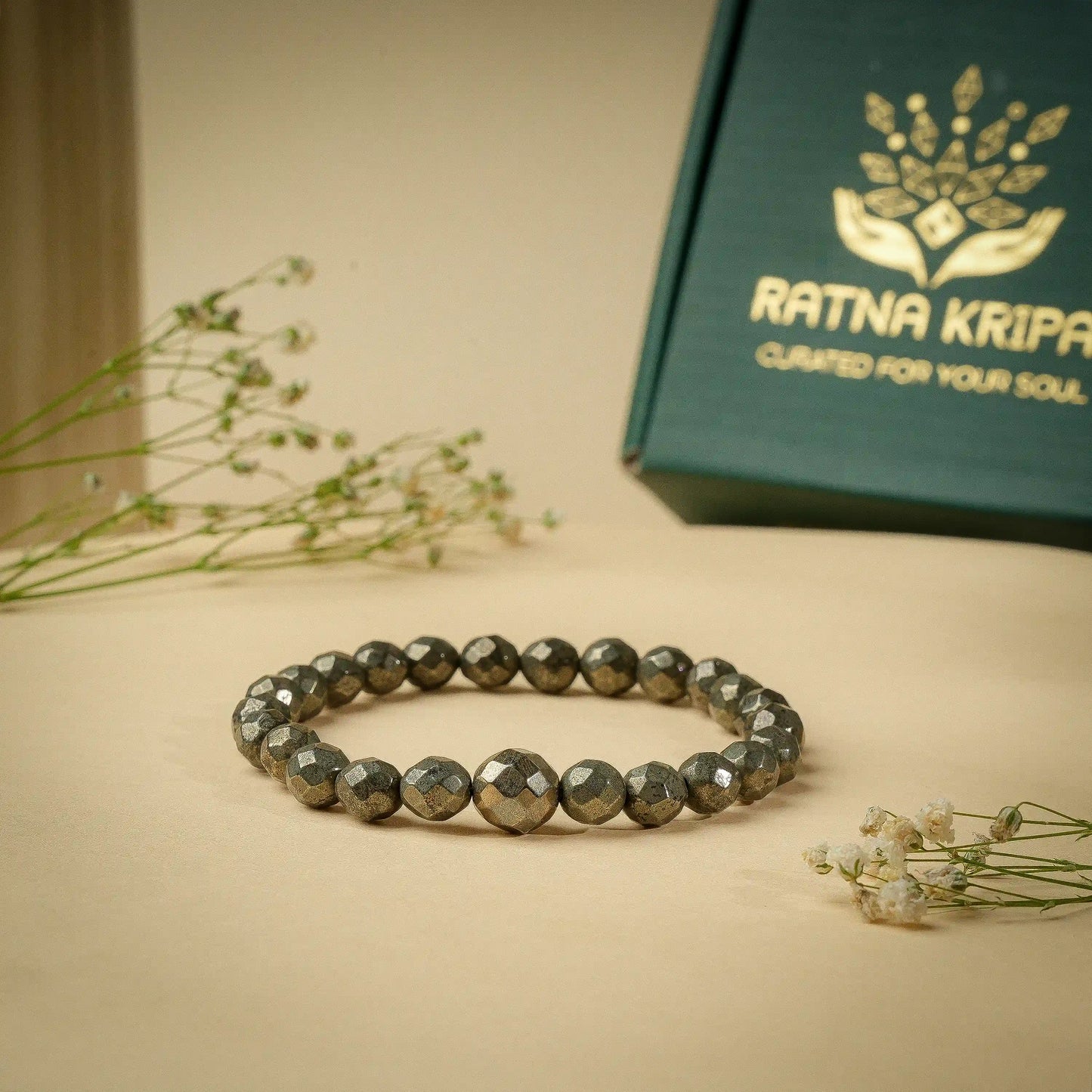 Pyrite Diamond Cut Bracelet