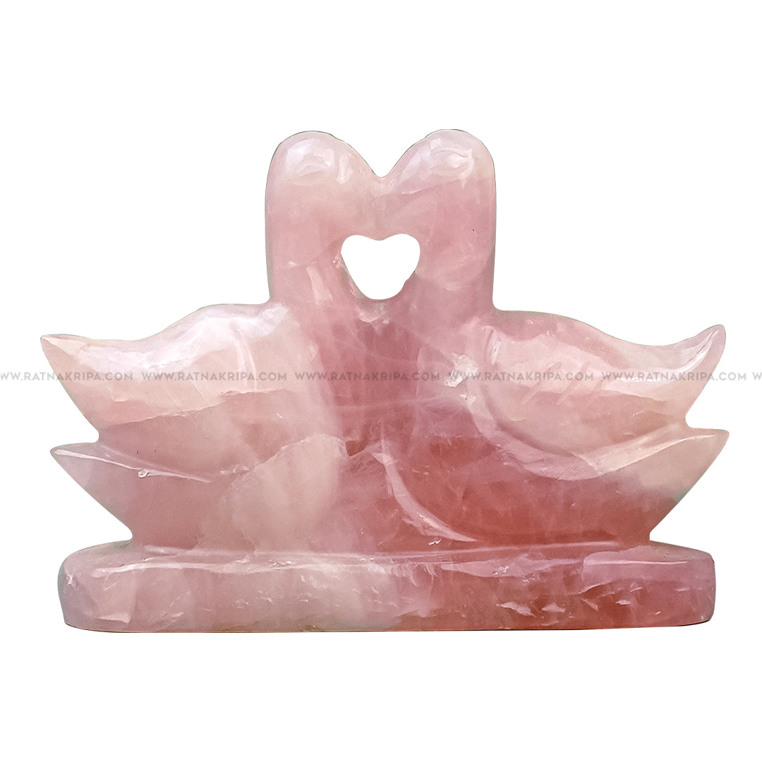 Rose Quartz Mandarin Duck - 209gm