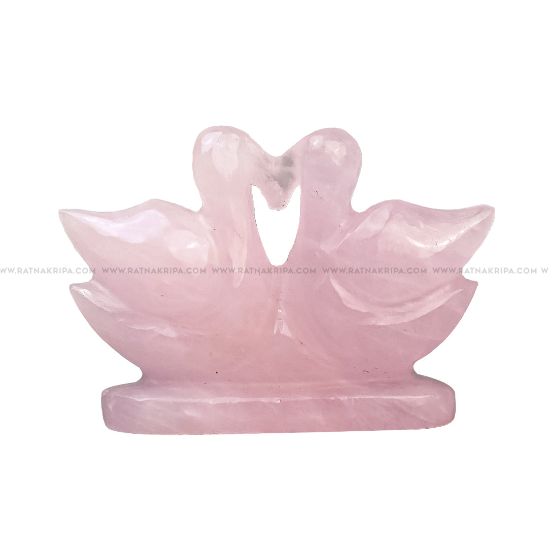 Rose Quartz Mandarin Duck - 80gm