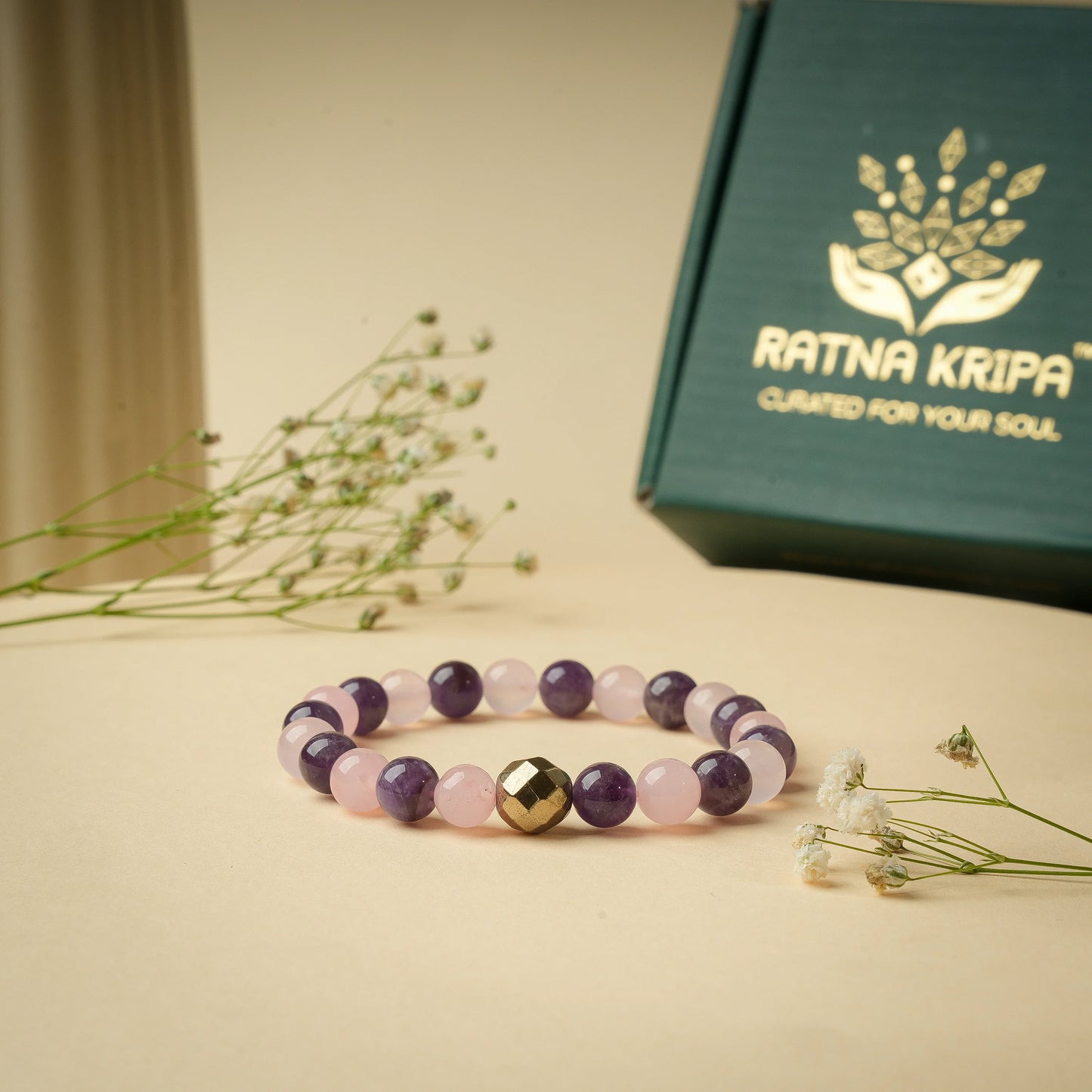 Rose Quartz Amethyst Bracelet