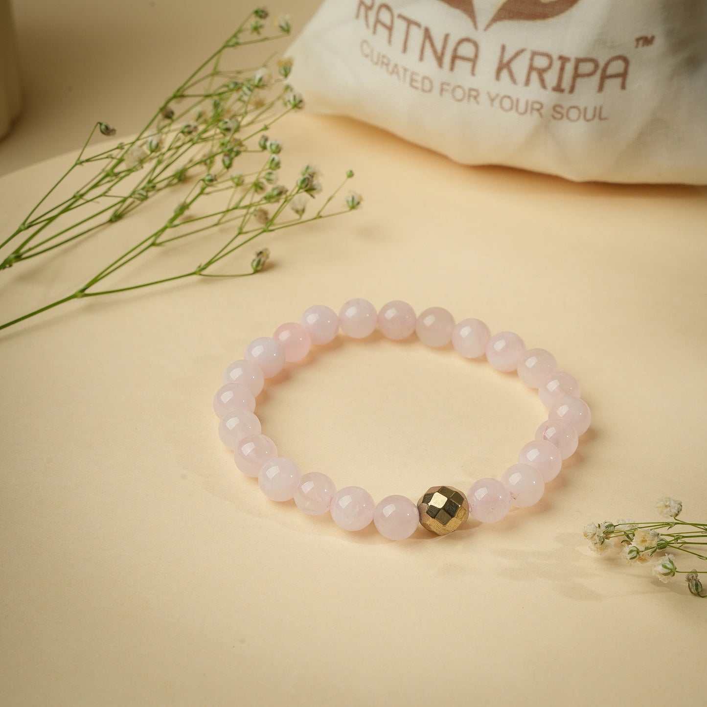 Rose Quartz Wristlet African