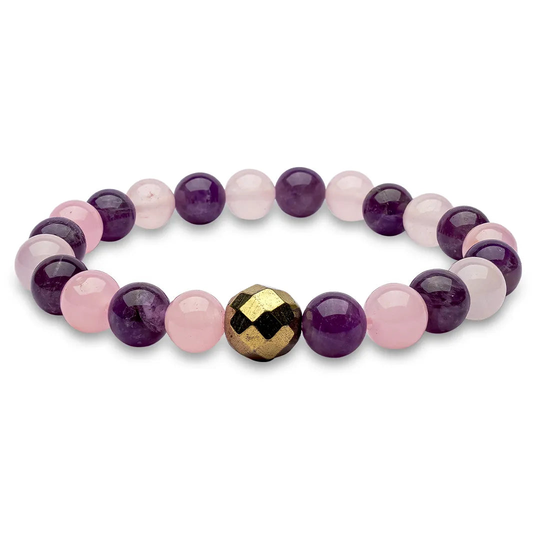 Rose Quartz and Amethyst Bracelet WB