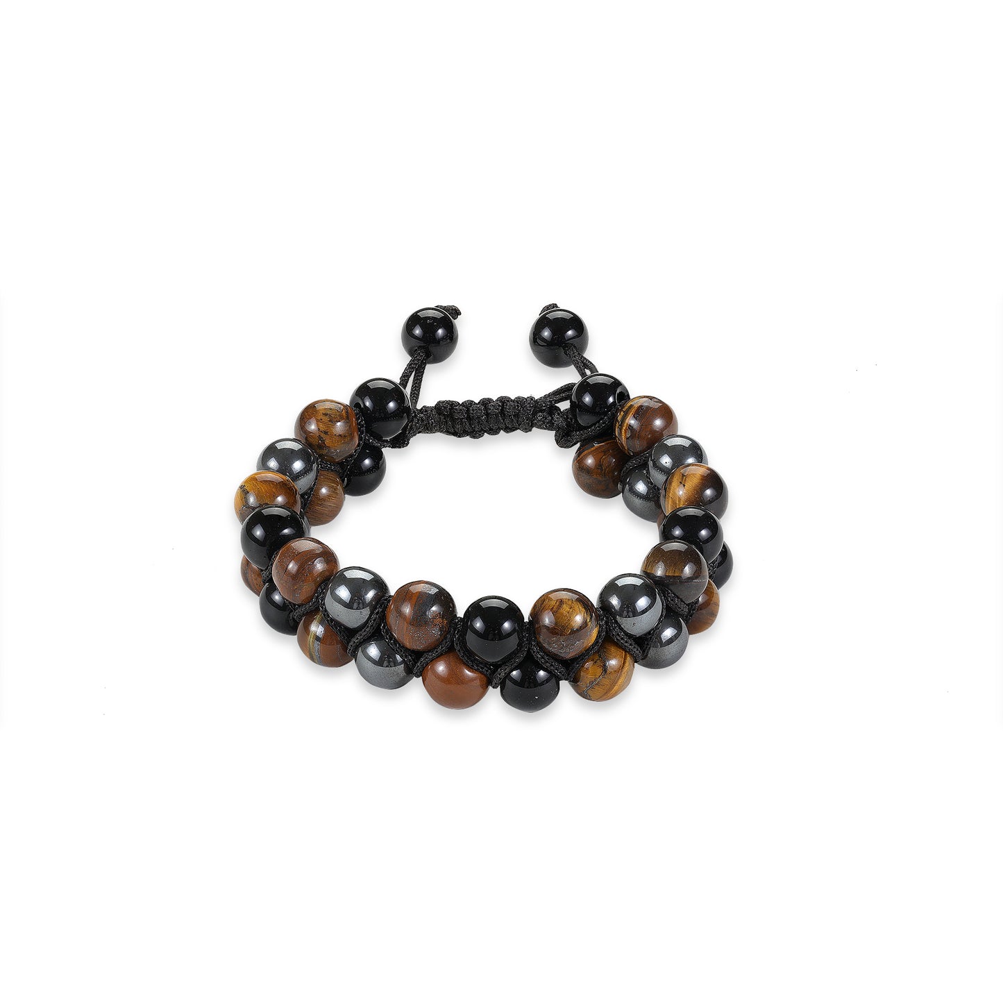Hematite, Tiger eye & Blackobsidian Bracelet