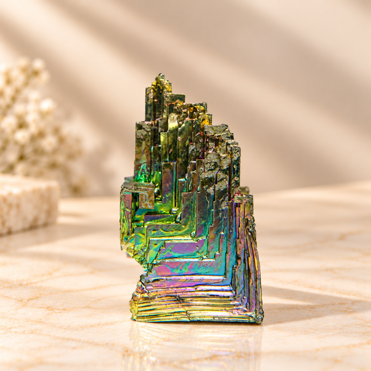 Bismuth Crystal – 109 gm | For Transformation, Creativity & Personal Growth | Geometric Metallic Formation
