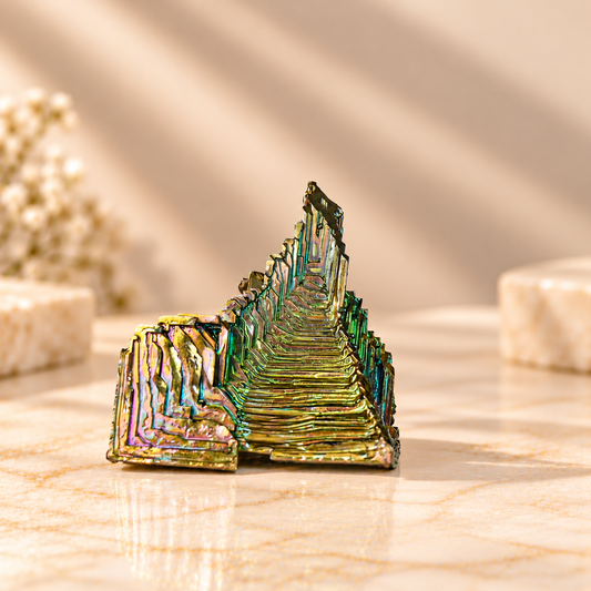 Bismuth Crystal – 114 gm | For Transformation, Creativity & Personal Growth | Geometric Metallic Formation