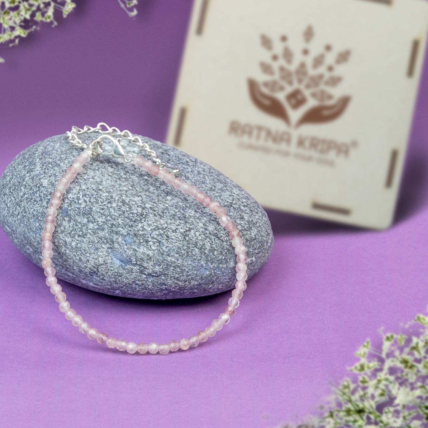 Strawberry Quartz Anklet