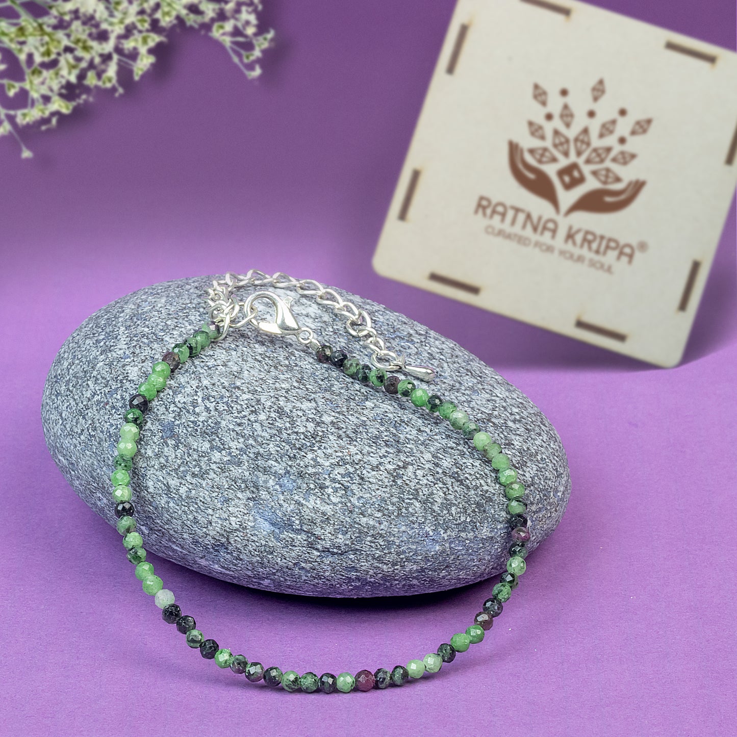 Ruby Zoisite Anklet