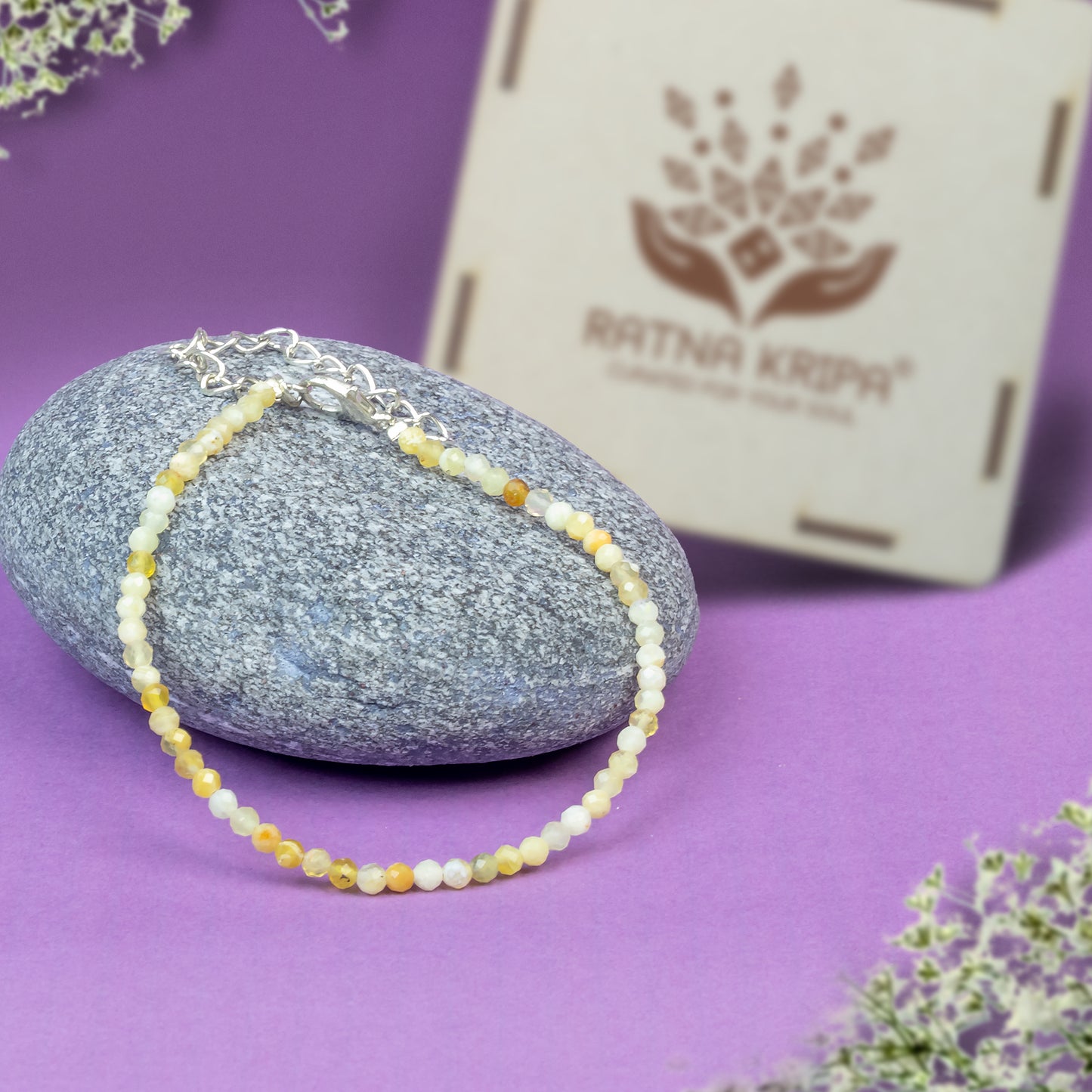 Yellow Opal Anklet