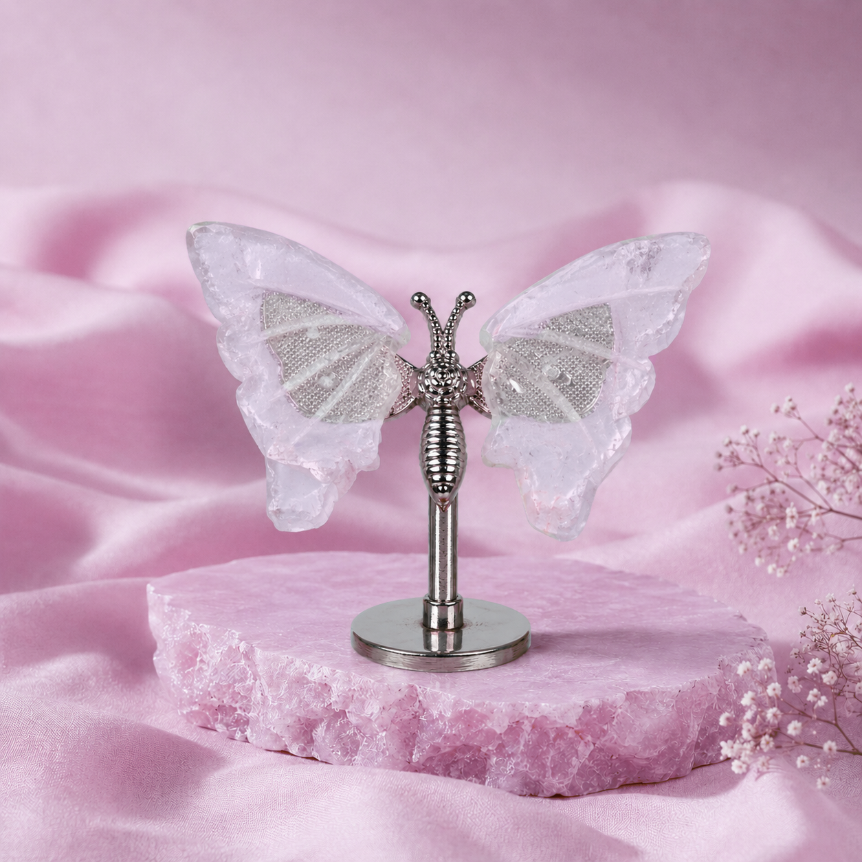 Clear Quartz Butterfly