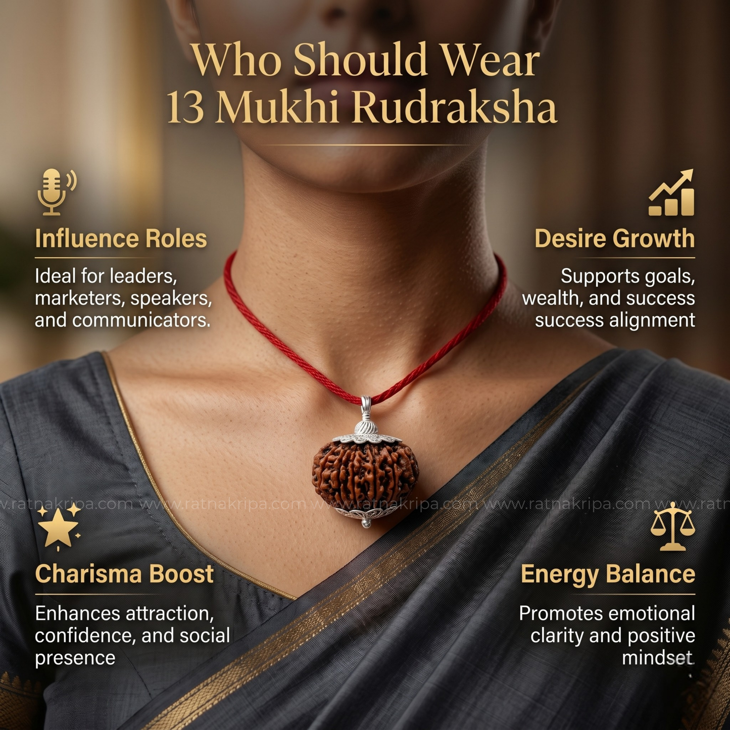 Natural 13 Mukhi Rudraksha (Origin: Nepal) - Blessed By Lord Indra Dev