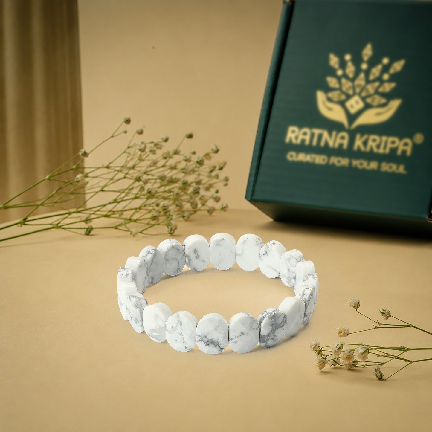 Howlite Bracelet - For Calmness and Stress Relief