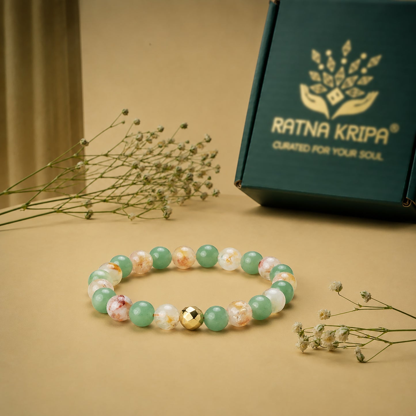 Citrine & Green Aventurine Bracelet