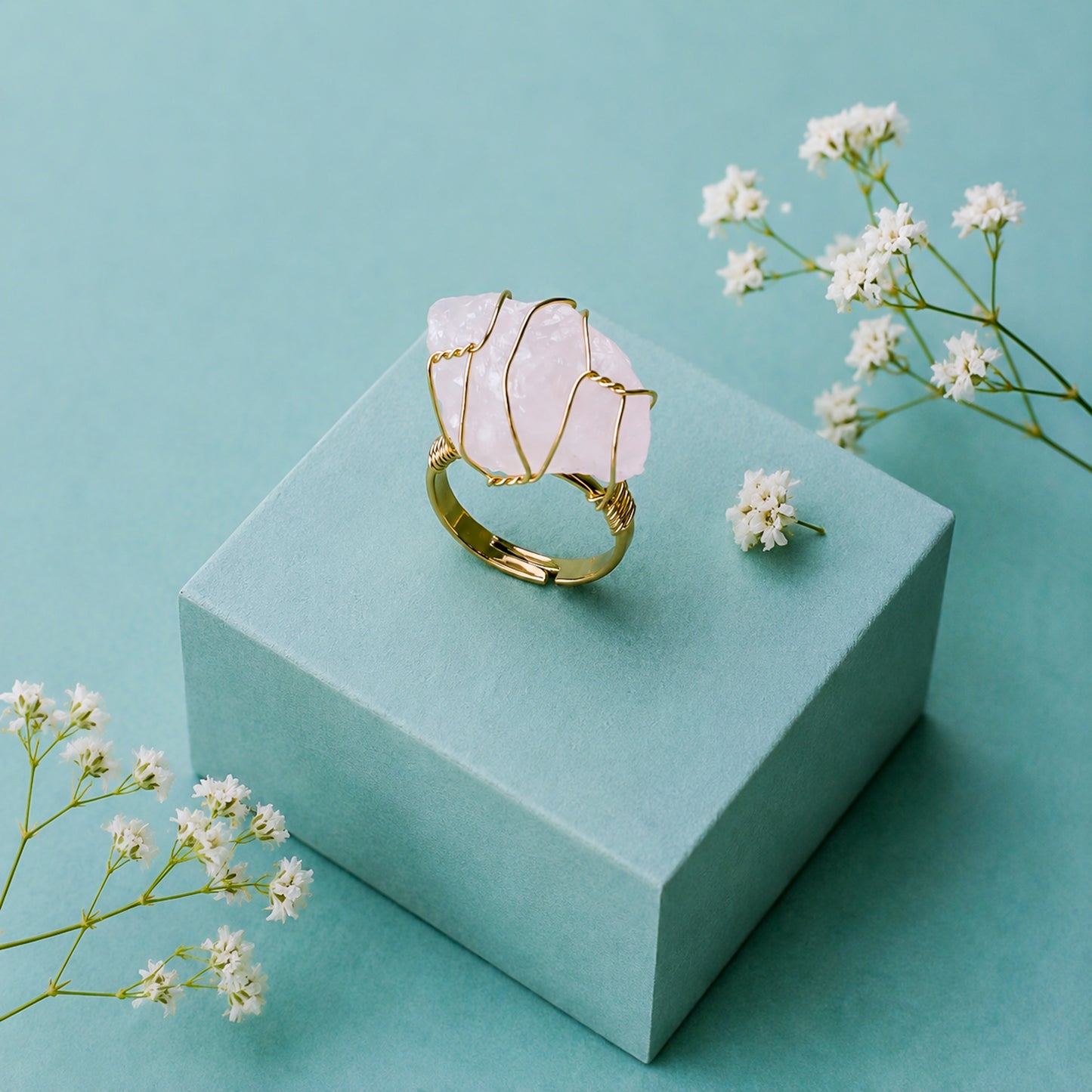 Rose Quartz RF Ring