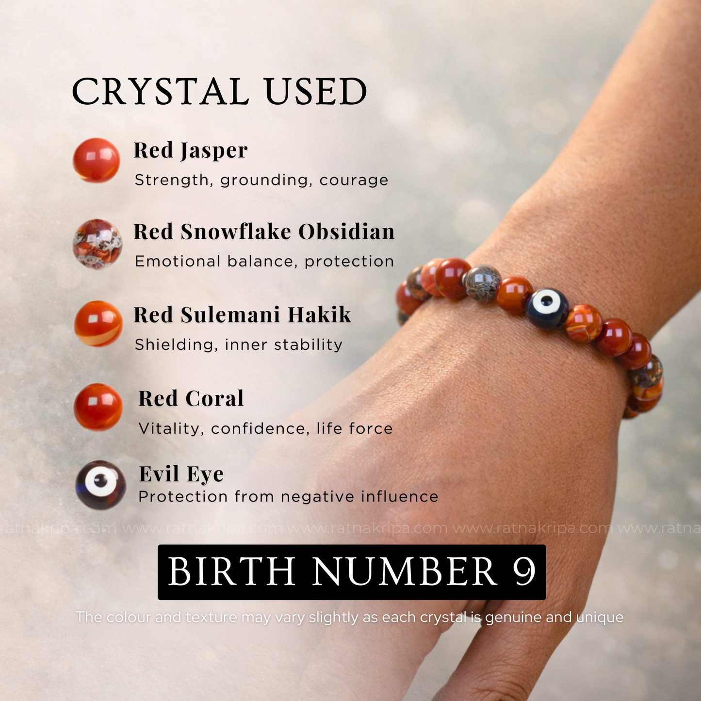 Birth Number 9 Bracelet