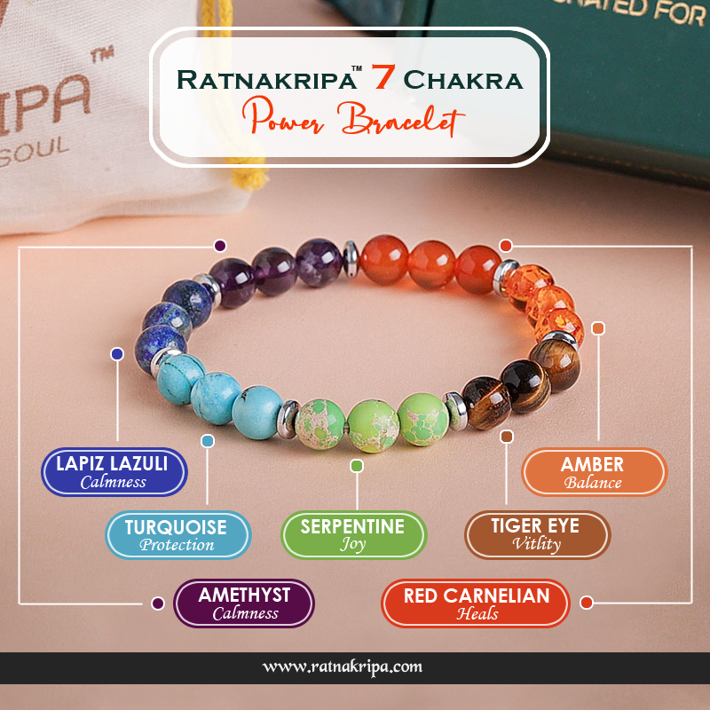 Ratnakripa 7 Chakra Power Elastic Bracelet