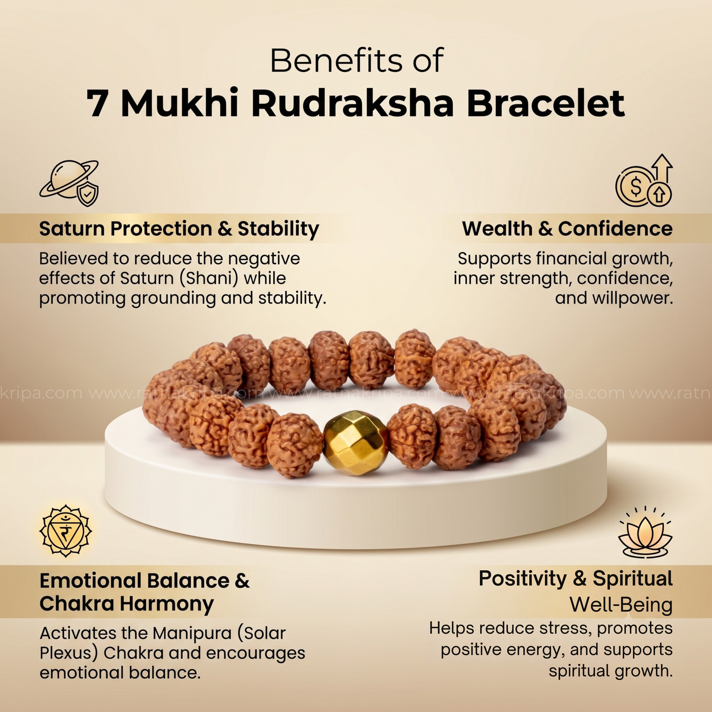 7 Mukhi Rudraksha Bracelet