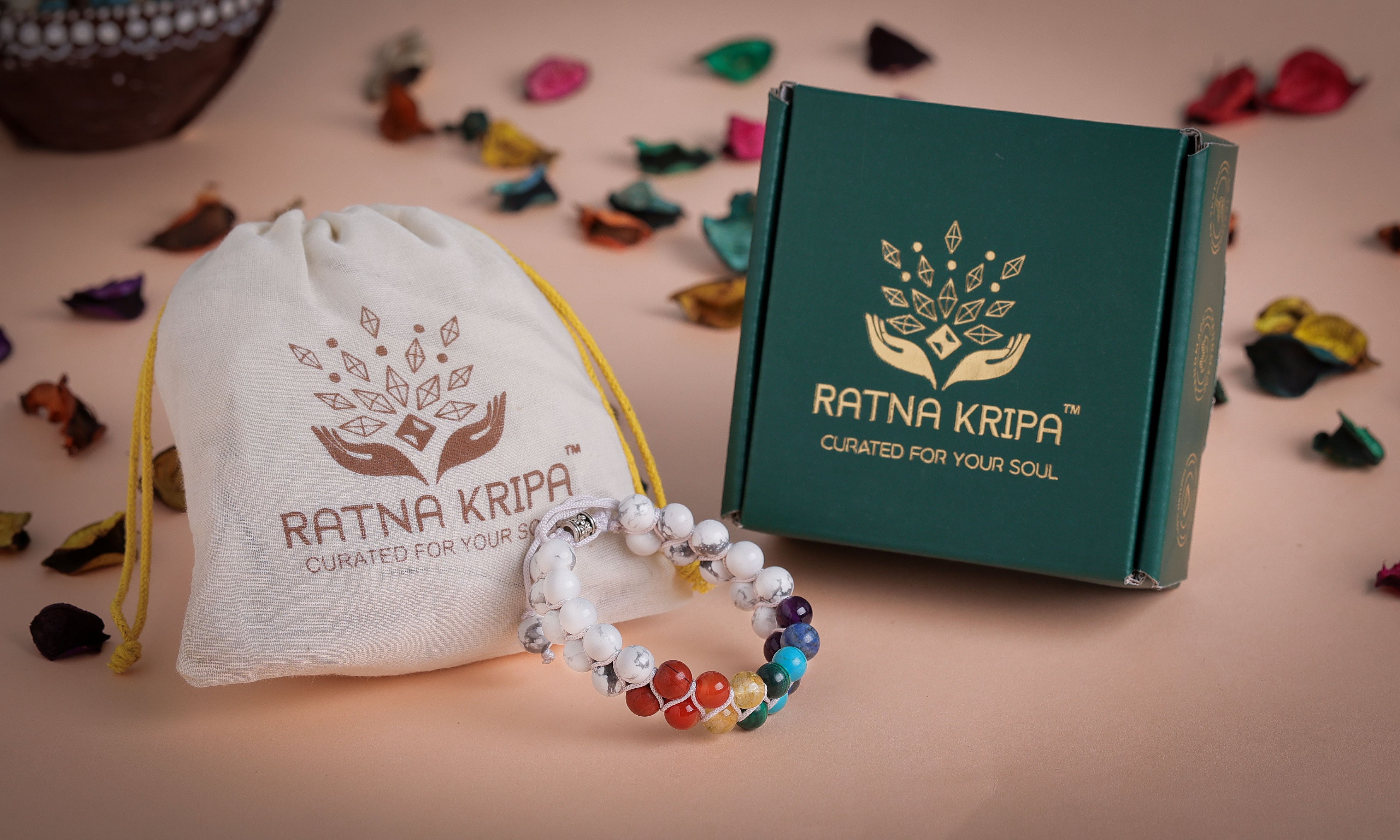 7 Chakra Howlite Double Layered Bracelet | Howlite Bracelet – ratnakripa