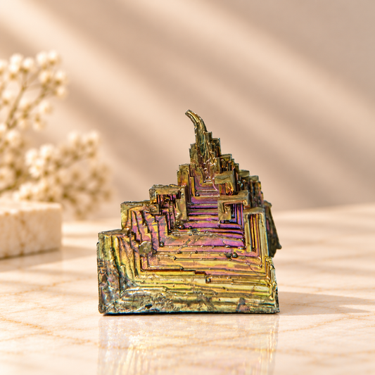 Bismuth Crystal – 98 gm For Transformation, Creativity & Personal Growth | Geometric Metallic Formation