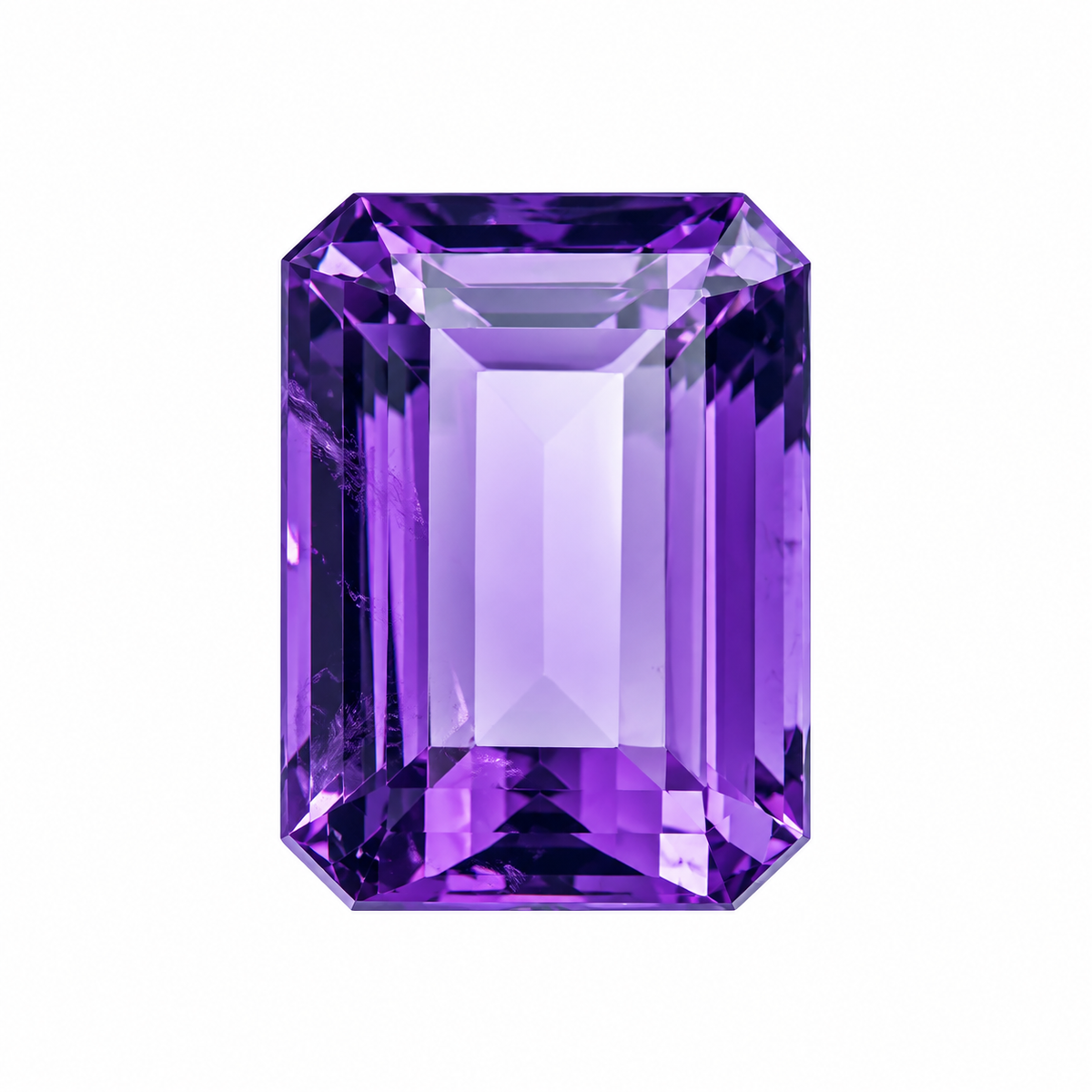 Amethyst Jamunia Rectangular Octagon Step Cut – AA Quality – 10.31 Ratti