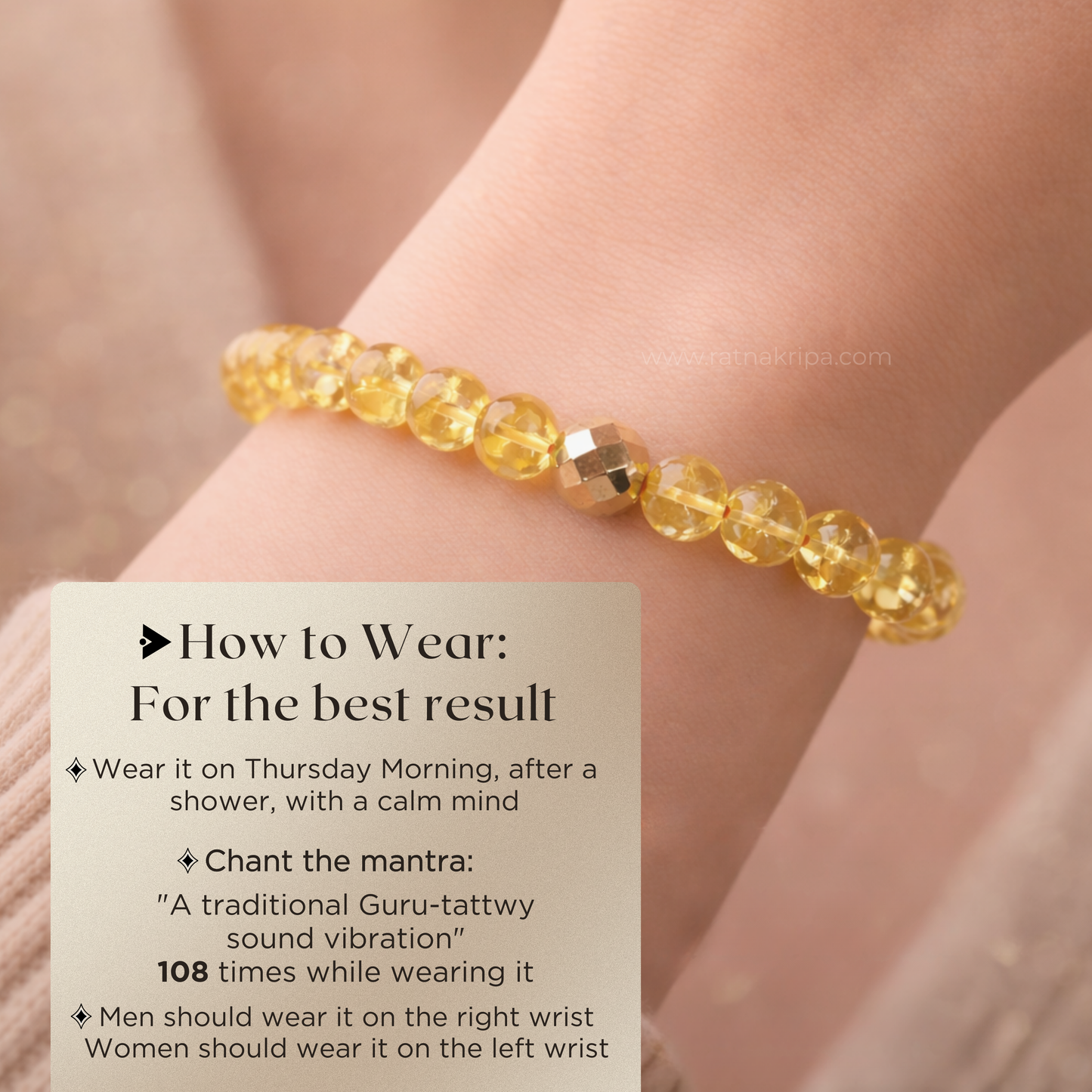 Citrine Bracelet - For Wealth and Abundance