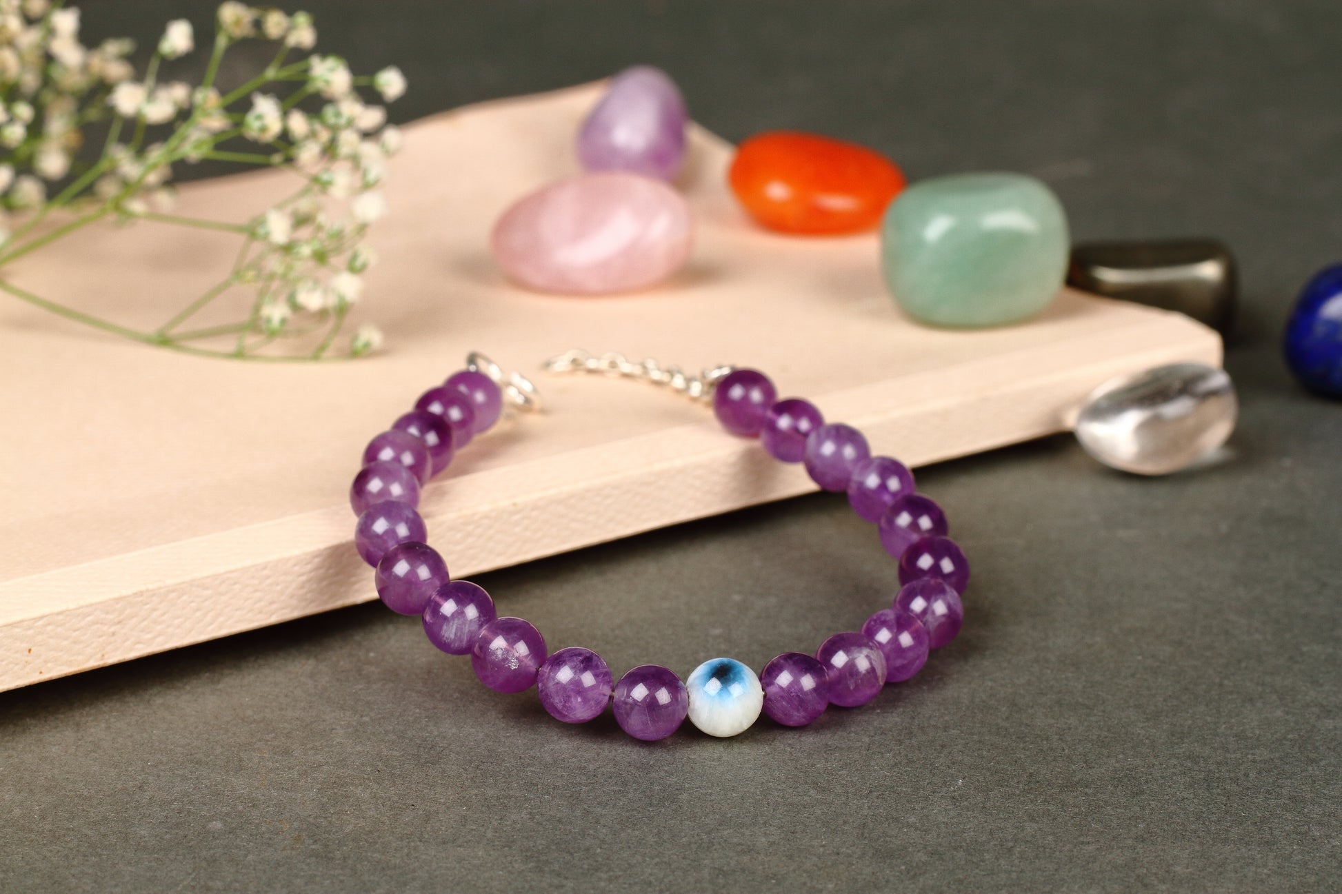 Amethyst Silver Bracelet