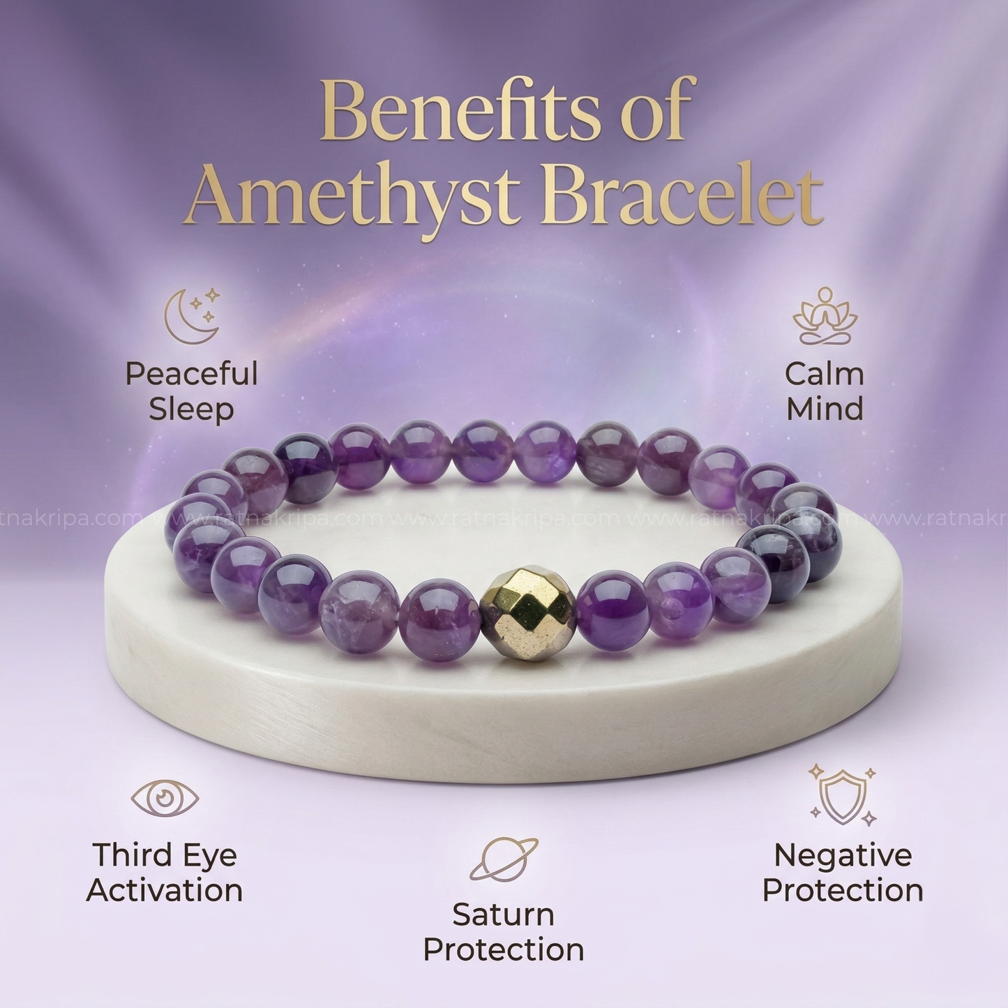 Amethyst Bracelet - For Purification and Better Sleep