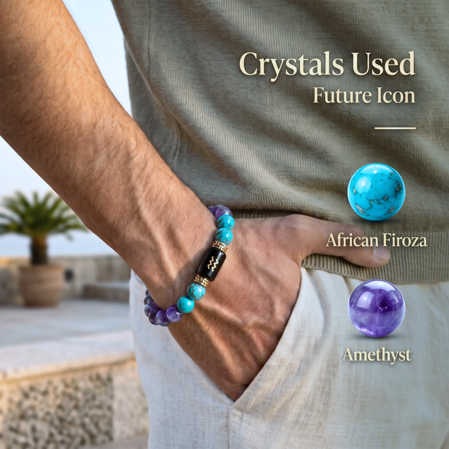 Aquarius (कुंभ) Zodiac Bracelet