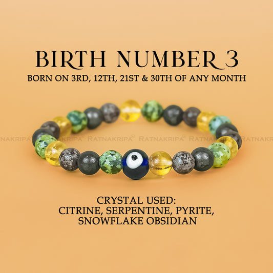 Birth Number 3 Bracelet