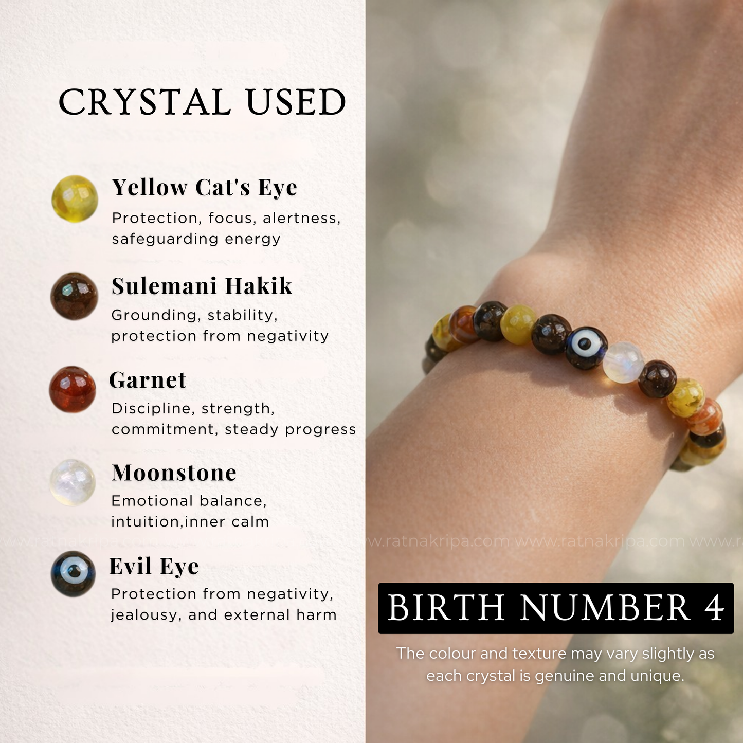 Birth Number 4 Bracelet