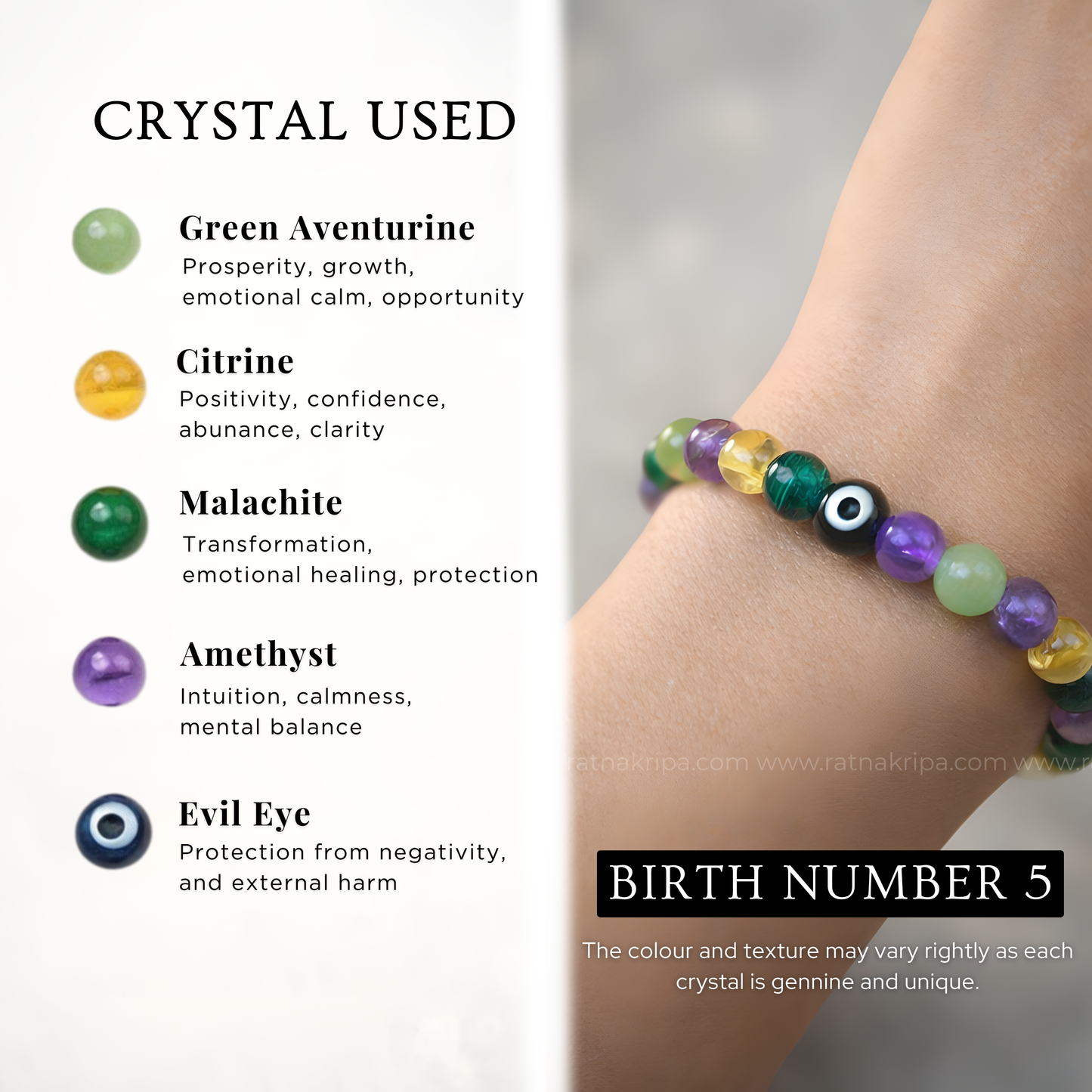 Birth Number 5 Bracelet