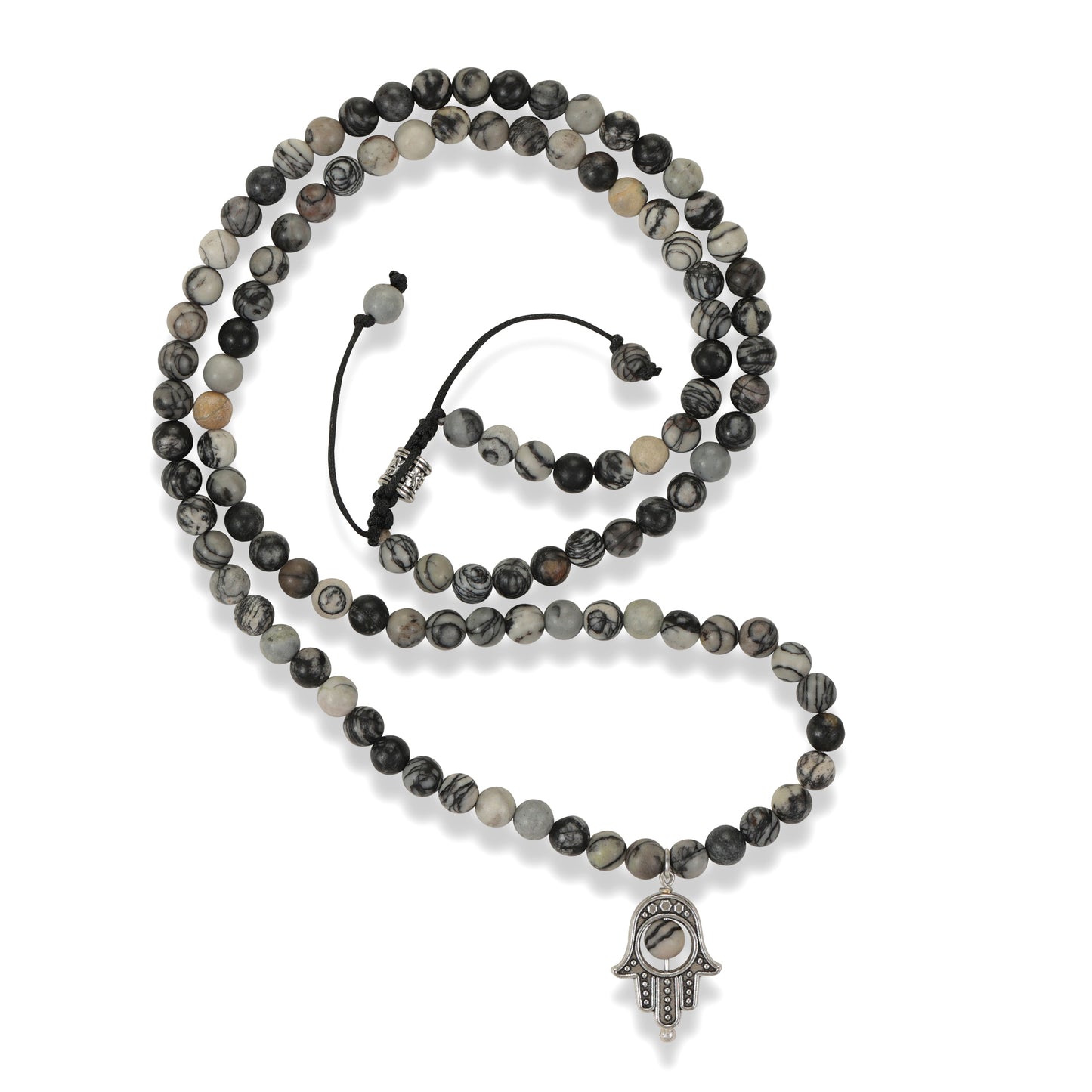 Black Web Jasper 108 Beads Mala - Stone for Detox