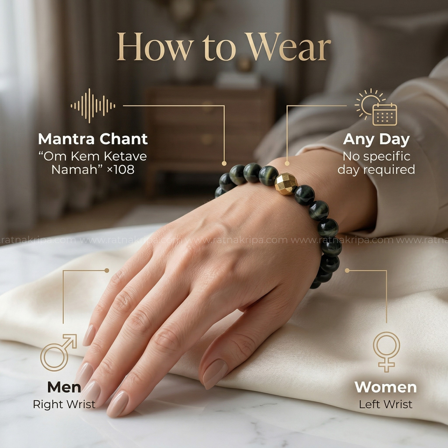 Cat's Eye Bracelet - For Intuition and Wisdom