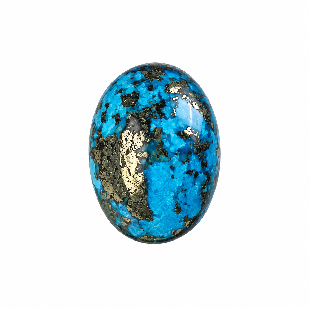 Iranian Firoza Turquoise – Blue with Pyrite Matrix – 16.39 Ratti