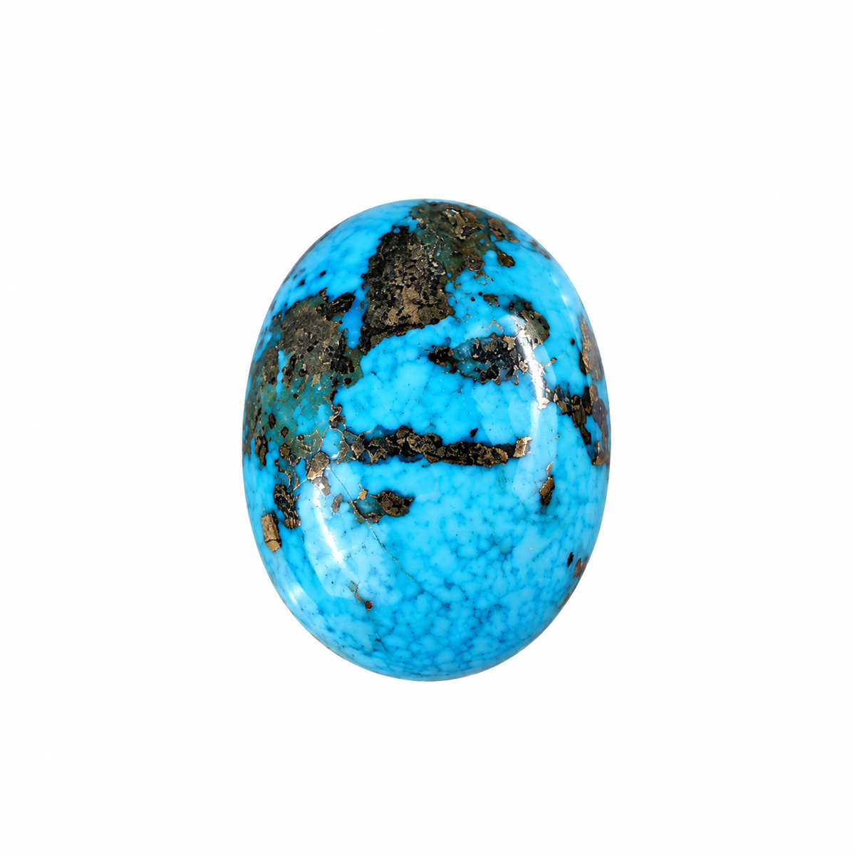 Iranian Firoza Turquoise – Blue with Pyrite Matrix – 63.17 Ratti